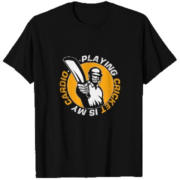 Discover Cricket Fan Playing Cricket Is My Cardio Cricket Player Cricketer T-Shirts