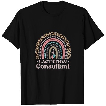Discover Lactation Consultant Leopard Rainbow Breastfeeding Counselor T-Shirts