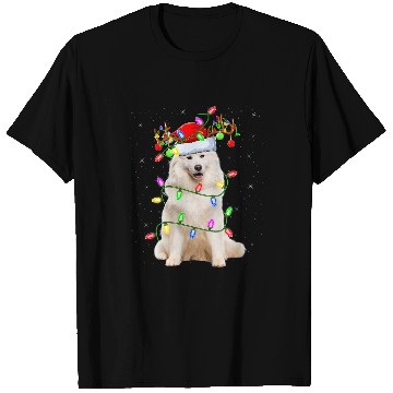 Discover Dog Samoyed Lover xmass Lighting Santa Samoyed Christmas T-Shirts