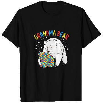 Discover Autism Bear Grandma Bear 593 Polar panda Neurodiverse T-Shirts