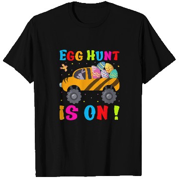 Discover Tractor driving Egg Hunt Is On Tractor Truck Bunny Carrying Easter Egg Hunt T-Shirts