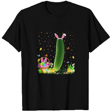 Discover Cucumber Easter Egg Hunt Bunny Cucumber Easter Sunday T-Shirts