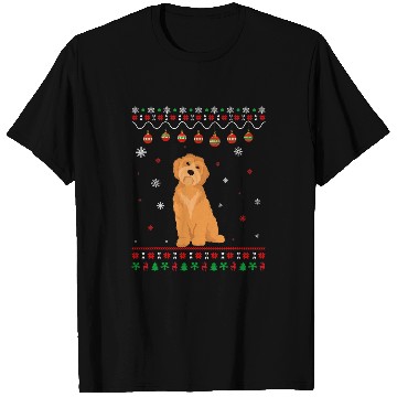 Discover Dog Goldendoodle Ugly Design Matching Ugly Christmas Holiday T-Shirts