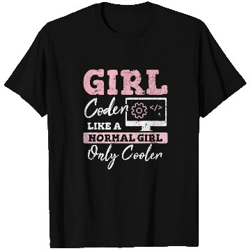 Discover Funny Girl Coder Computer Programming Code Web Developers T-Shirts