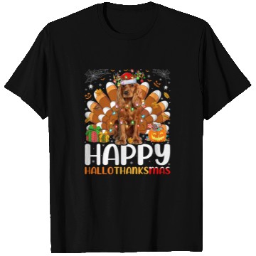Discover Dog Cocker Spaniel Halloween Christmas Happy Hallothanksmas T-Shirts