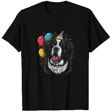 Discover Dog Saint Bernard Celebration Event Birthday Party Saint Bernard T-Shirts