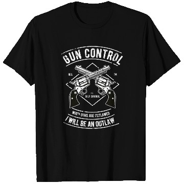 Discover Crossed Guns Control 2nd Amendment Apparel for guns Lovers T-Shirts