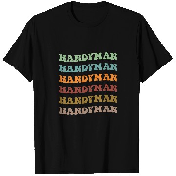 Discover Retro HANDYMAN Inspirational Colorful Job Title Profession T-Shirts