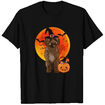 Discover Dog Halloween Spanish Water Dog Jack O Lantern Pumpkin151 T-Shirts