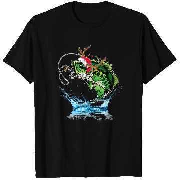 Discover Fishing Funny Fishing Christmas Merry Fishmas Ugly Pajama Fisher432 Fisher T-Shirts