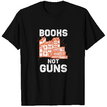 Discover Cool Books Not Guns Peaceful Reader Reading Lovers gift T-Shirts