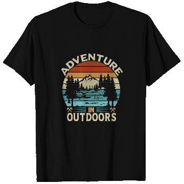 Discover Hiking Hiker Adventure in Outdoors Mountains Hiking Nature Hike T-Shirts