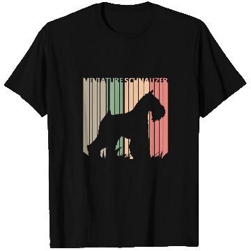 Discover Dog Schnauzer Miniature Schnauzer Dog Silhouette T-Shirts