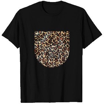 Discover Leopard Print Pocket Design for A Cool Wild Cat Animal Lover T-Shirts