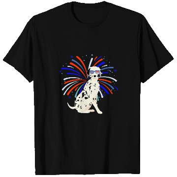 Discover Dalmatian Puppy Dog July 4th Dalmatians Dog T-Shirts