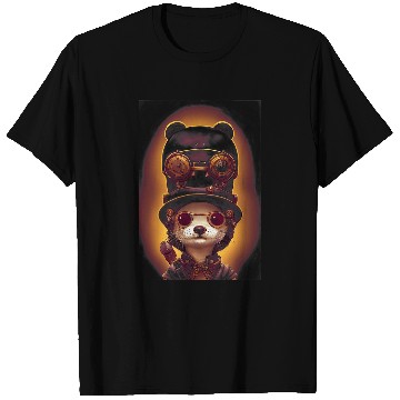 Discover Otters Friendly Smiling Adorable Steampunk Female Otter Warrior T-Shirts