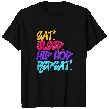 Discover Eat Sleep Hip Hop Repeat Graffiti Retro Music T-Shirts