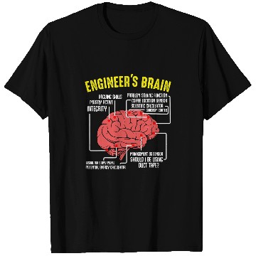 Discover Engineer Brain IT Computer Data Technique Work Interest Fun T-Shirts