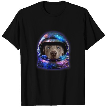 Discover Astronauts Weimaraner in Space Galaxy Astronaut Helmet Dog T-Shirts