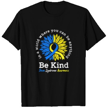 Discover Be Kind Down Syndromes Awareness Ribbon Sunflower Kindness 5 T-Shirts
