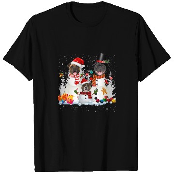 Discover Dog Staffordshire Bull Terrier Snowman Christmas Lights Santa T-Shirts