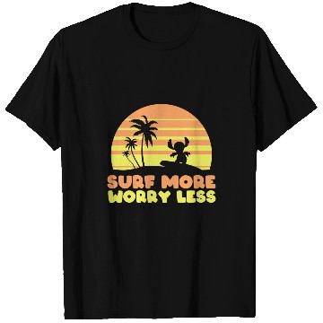 Discover Surf Life Disney Lilo Stitch Surf More Worry Less T-Shirts