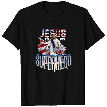 Discover Christian Jesus Is My Superhero Christ T-Shirts