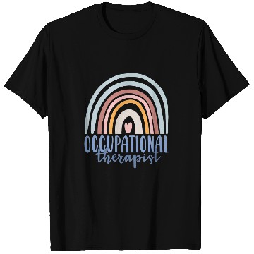 Discover Occupational Therapy Worker OT Boho Rainbow Retro T-Shirts