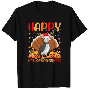 Discover Funny Puffin Bird Lover Happy Puffin HelloThanksMas T-Shirts