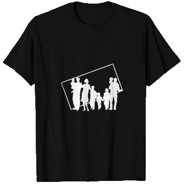 Discover Family Patchwork Brother Sister Silhouette Frame T-Shirts