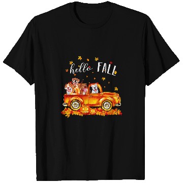 Discover Bully Hello Fall Pitbulls in Car Pumpkin Happy Halloween 388 Pitbull Dog T-Shirts