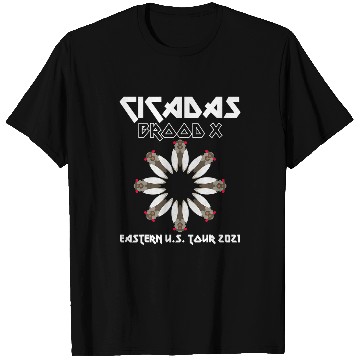 Discover 2 Sided Cicada Brood X Eastern USA Tour 2Bug Love T-Shirts