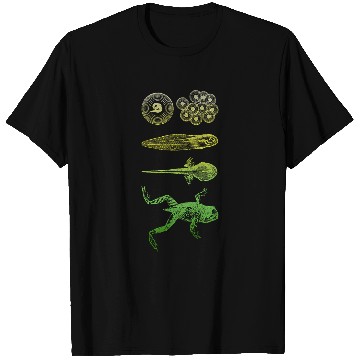 Discover Frog Tadpole Metamorphosis Life Cycle Biology Tee T-Shirts