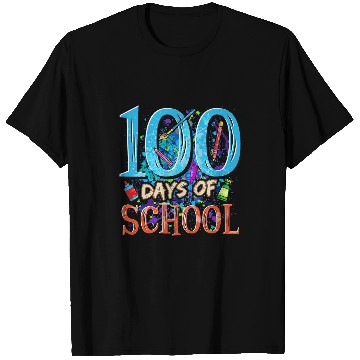 Discover 100 Days of School Art Class Art Teacher or Student T-Shirts