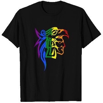 Discover Hispanic LGBTQ Pride Aztec Eagle Warrior T-Shirts