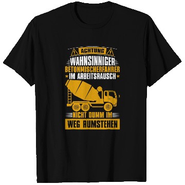 Discover Concrete mixer construction building construction worker 7 T-Shirts
