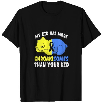 Discover Blue Yellow Ribbon Animal Cute Bear Down Syndromes Awareness T-Shirts