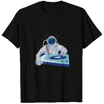 Discover Astronaut DJ Music Design Vinyl Play Disco Festival T-Shirts