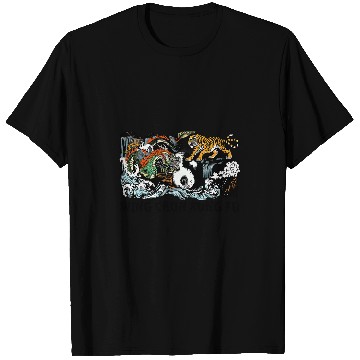 Discover Wing Chun ying yang tiger dragon T-Shirts