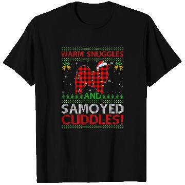 Discover Dog Samoyed Warm Snuggles And Samoyed Cuddles Ugly Samoyed Christmas T-Shirts