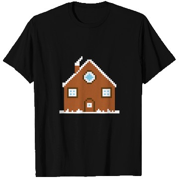 Discover 8 Bit Christmas Gingerbread House Retro Pixel Art T-Shirts