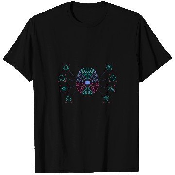 Discover Artificial Intelligence Brain Icon Illustration Future T-Shirts