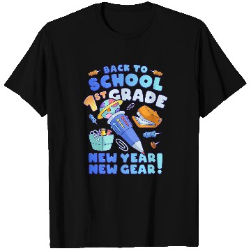 Discover Back To School Boy 1st Grade School Supplies T-Shirts