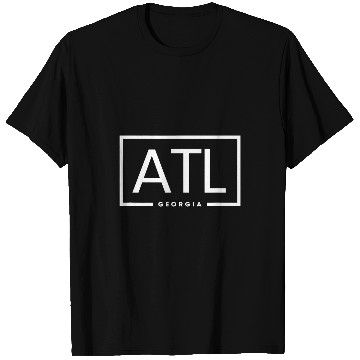 Discover Atlanta ATL Airport Code Square Box Retro Womens Souvenir T-Shirts