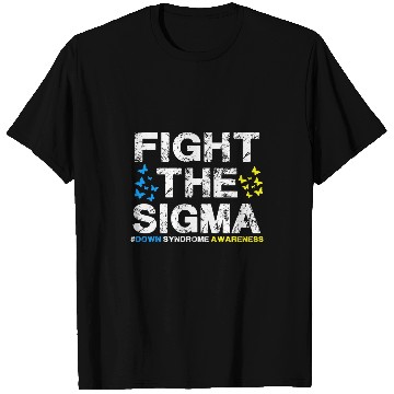 Discover Fight the Sigma Down Syndromes Awareness Month Blue Yellow T-Shirts