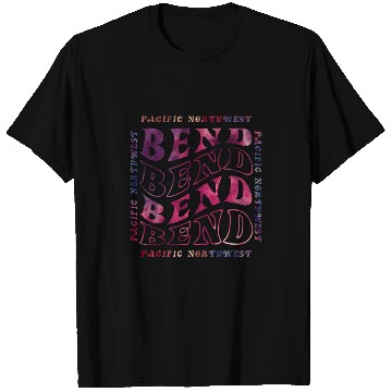 Discover Bend Oregon Wavey Square T-Shirts