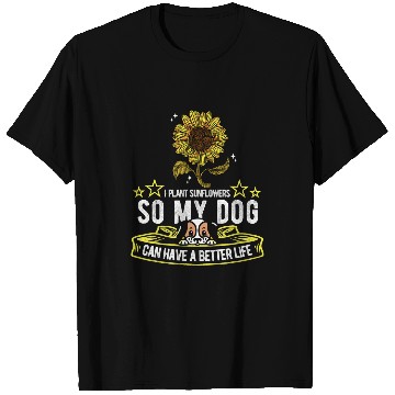 Discover Gardener Dog Garden Sunflower Gardening T-Shirts