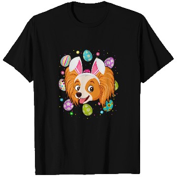 Discover Dog Papillon Easter Egg Lover Bunny Ear Papillon Dog Face Easter Sunday T-Shirts
