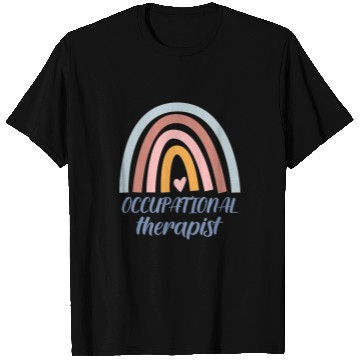 Discover Occupational Therapy Worker OT Boho Rainbow Retro 1 T-Shirts