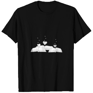 Discover Reading Book Librarian Book Nerd Gift Bookworm Hearts Books Reader T-Shirts